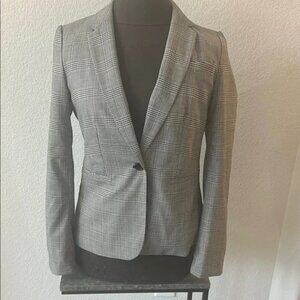 Banana Republic Gray Plaid Women's Blazer Size 14